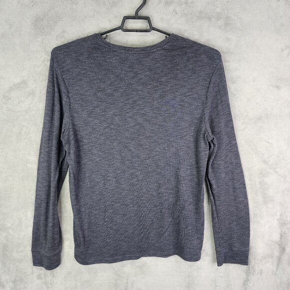 Mens Gray Marc Anthony Slim Fit Henley Shirt Long Sleeve Cotton Blend Size XL - Picture 5 of 8